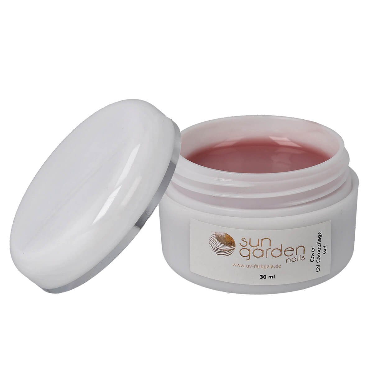 Sun Garden Nails UV-Gel 30 ml UV Aufbaugel - Cover Camouflage Nail Gel + 3 tlg. Pinselset