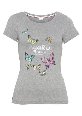 KangaROOS T-Shirt mit filigranem Logodruck & Schmetterlingen - NEUE FARBEN