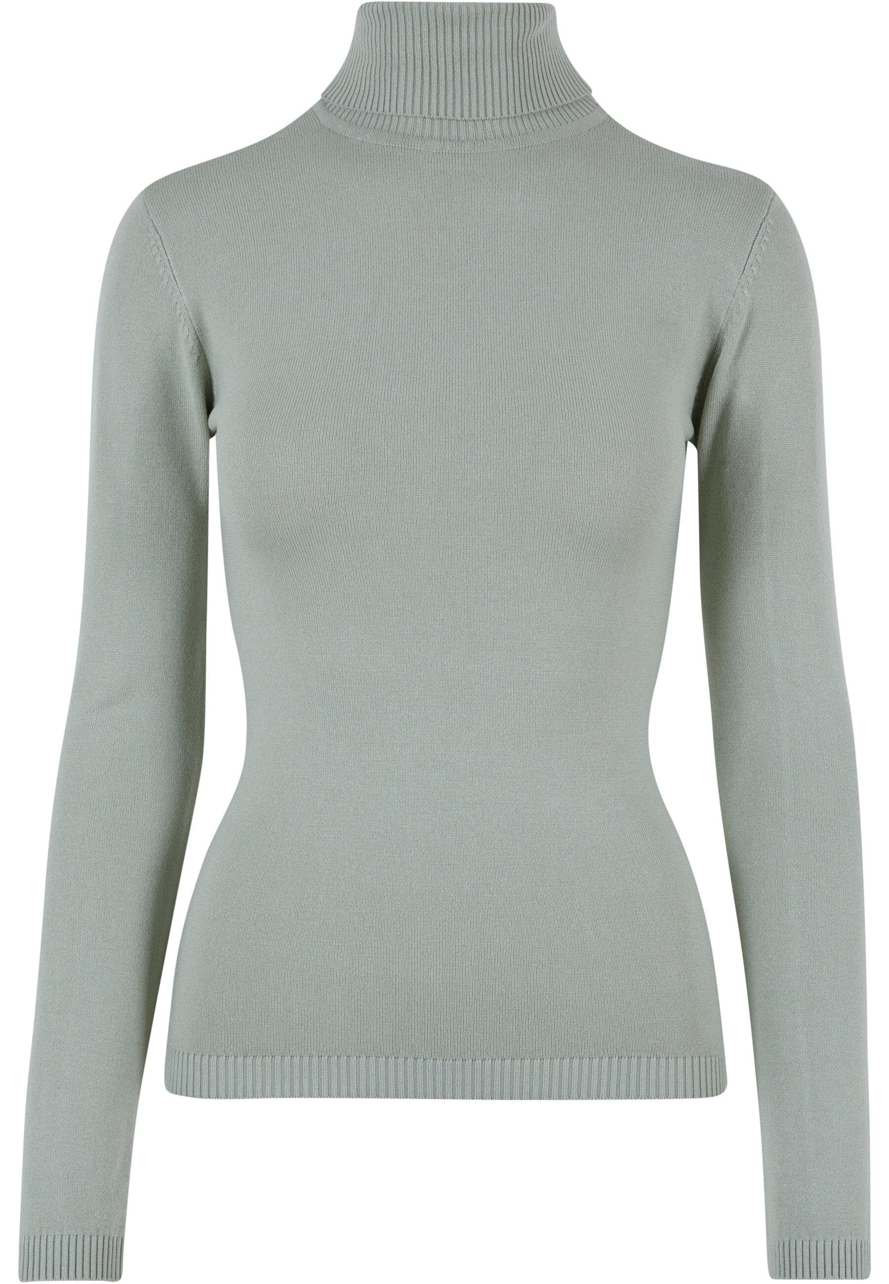 URBAN CLASSICS Strickpullover Damen Ladies Knitted Turtleneck Sweater (1-tlg) softsalvia