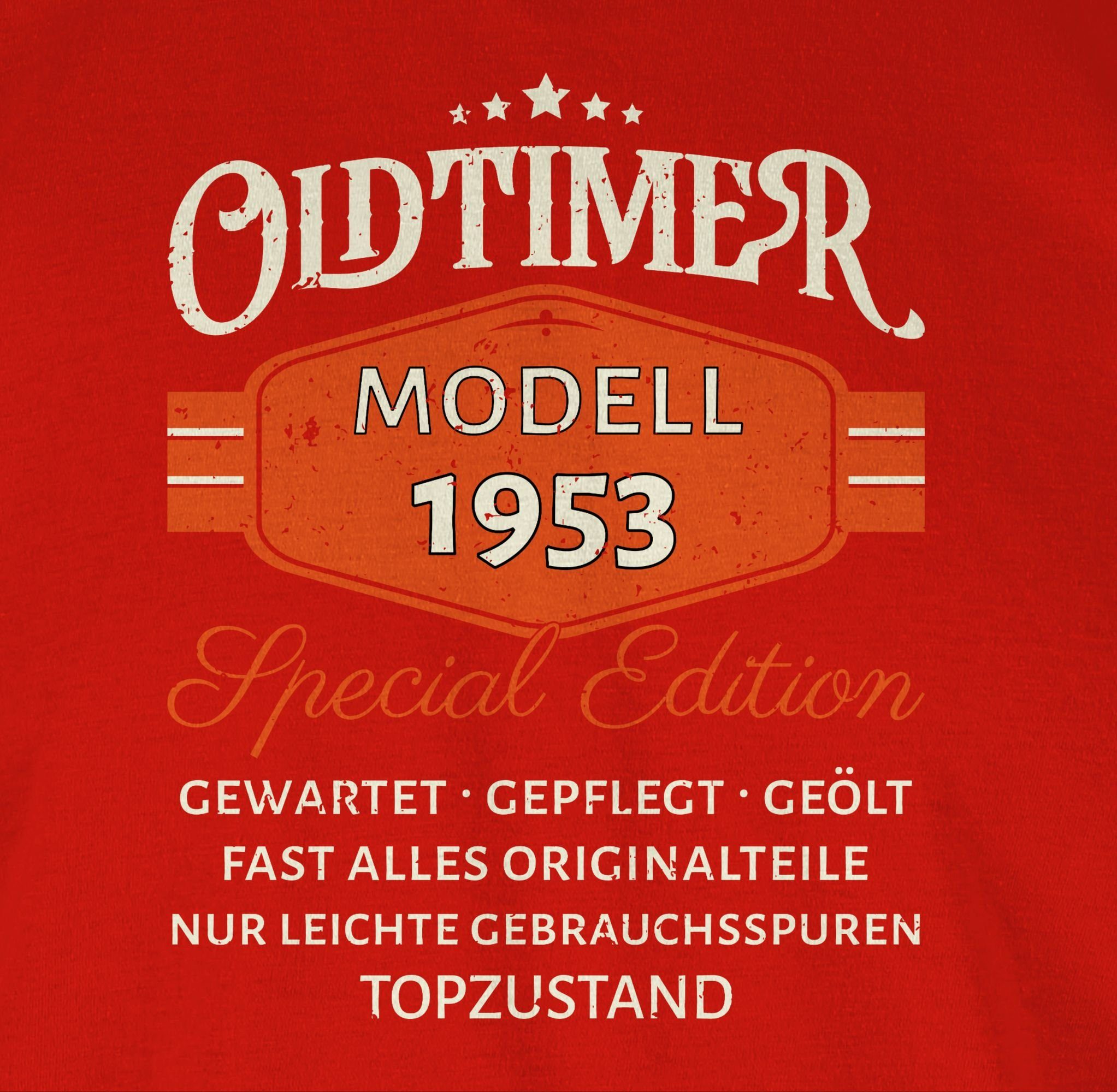 03 Shirtracer Modell Edition Oldtimer 70. T-Shirt Special Rot Geburtstag 1953 Original