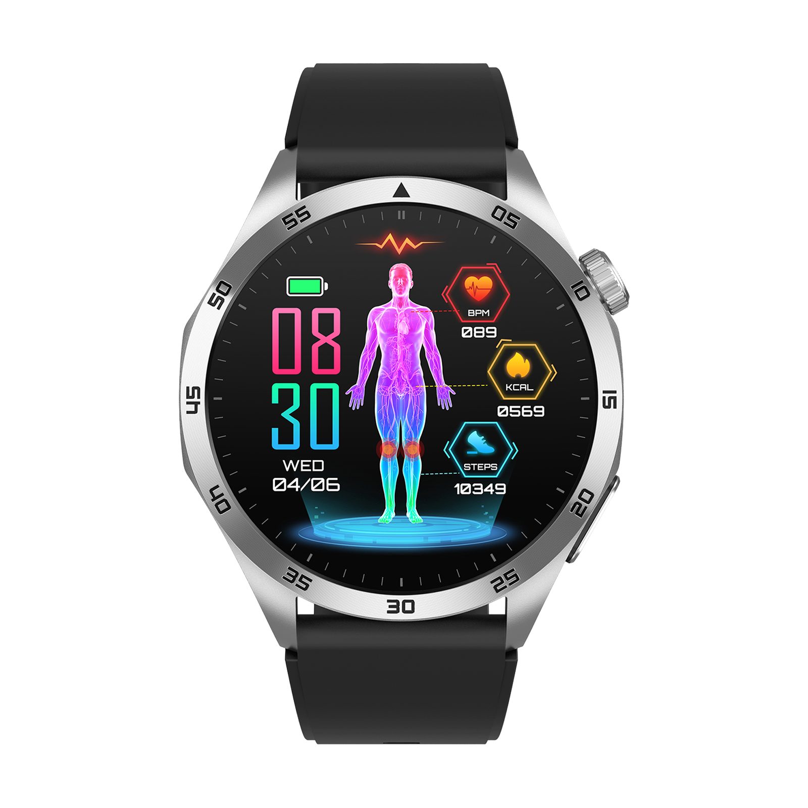 Knauermann PRO 3 Fan Edition (2025) mit Telefon & Notruffunktion EKG Smartwatch, Bluetooth