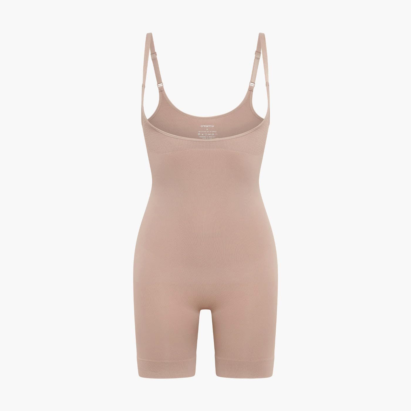 cfab by creamy fabrics Miederbody Bodysuit Sculpting Shapewear mit offener Brust-Beige-S (1-tlg) Figurformend