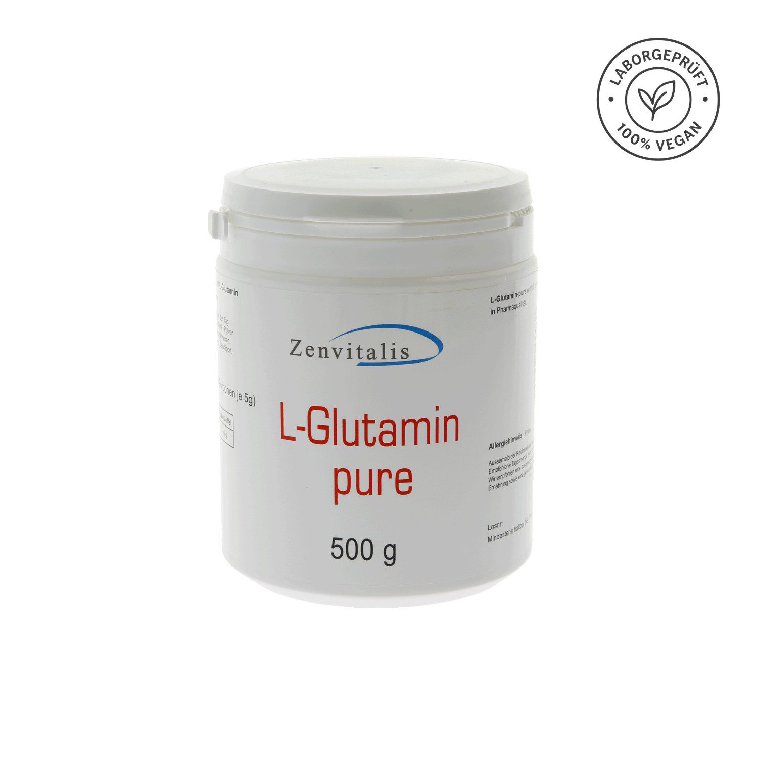 Zenvitalis L-Glutamin pure 500g Pulver, 1 er 500 g, Zenvitalis Qualität; hergestellt in Deutschland