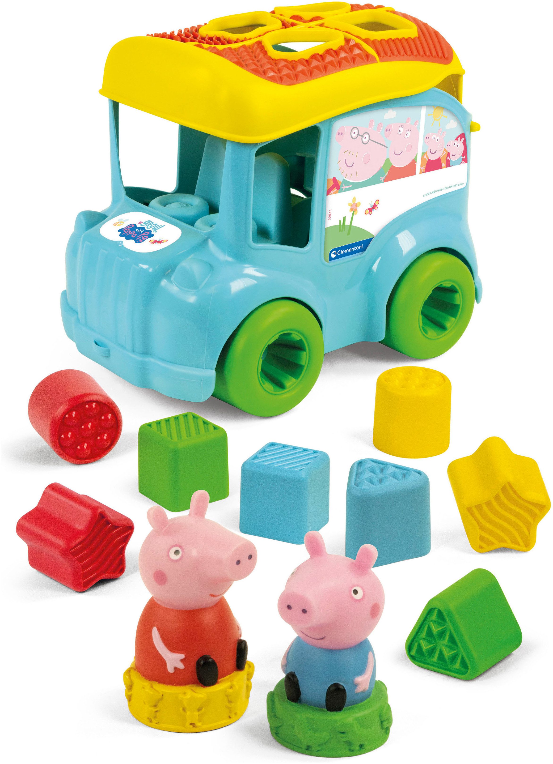 Steckspielzeug Baby Clementoni, Peppa Pig, Formensortier-Bus