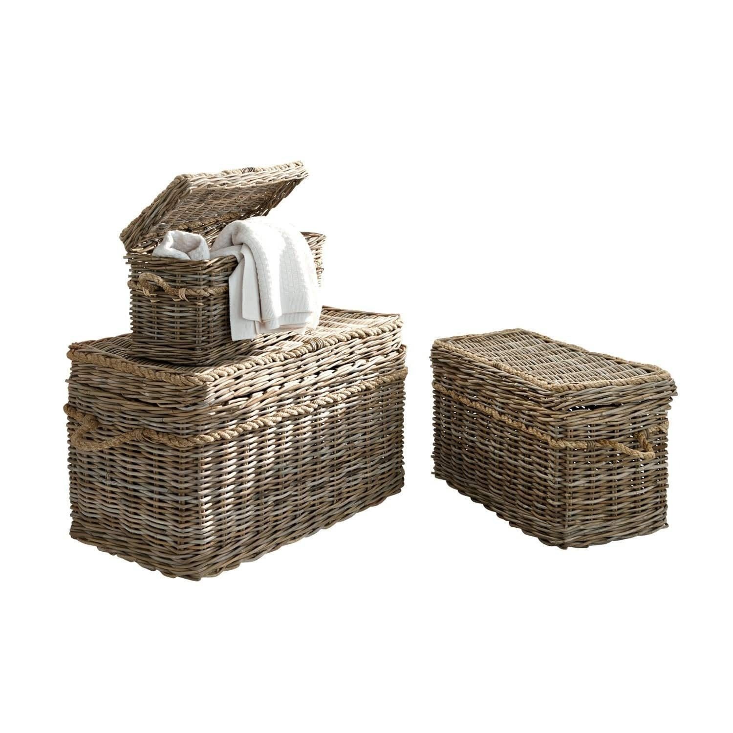 Truhe Truhen 3er Set Beckley braun