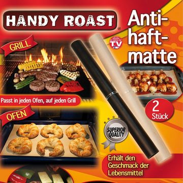 Best Direct® Backmatte Handy Roast®, Fiberglas (Spar Set, 2-tlg., 1er oder 2er Pack), Set wiederverwendbare Backmatte und Grillmatte, zuschneidbar