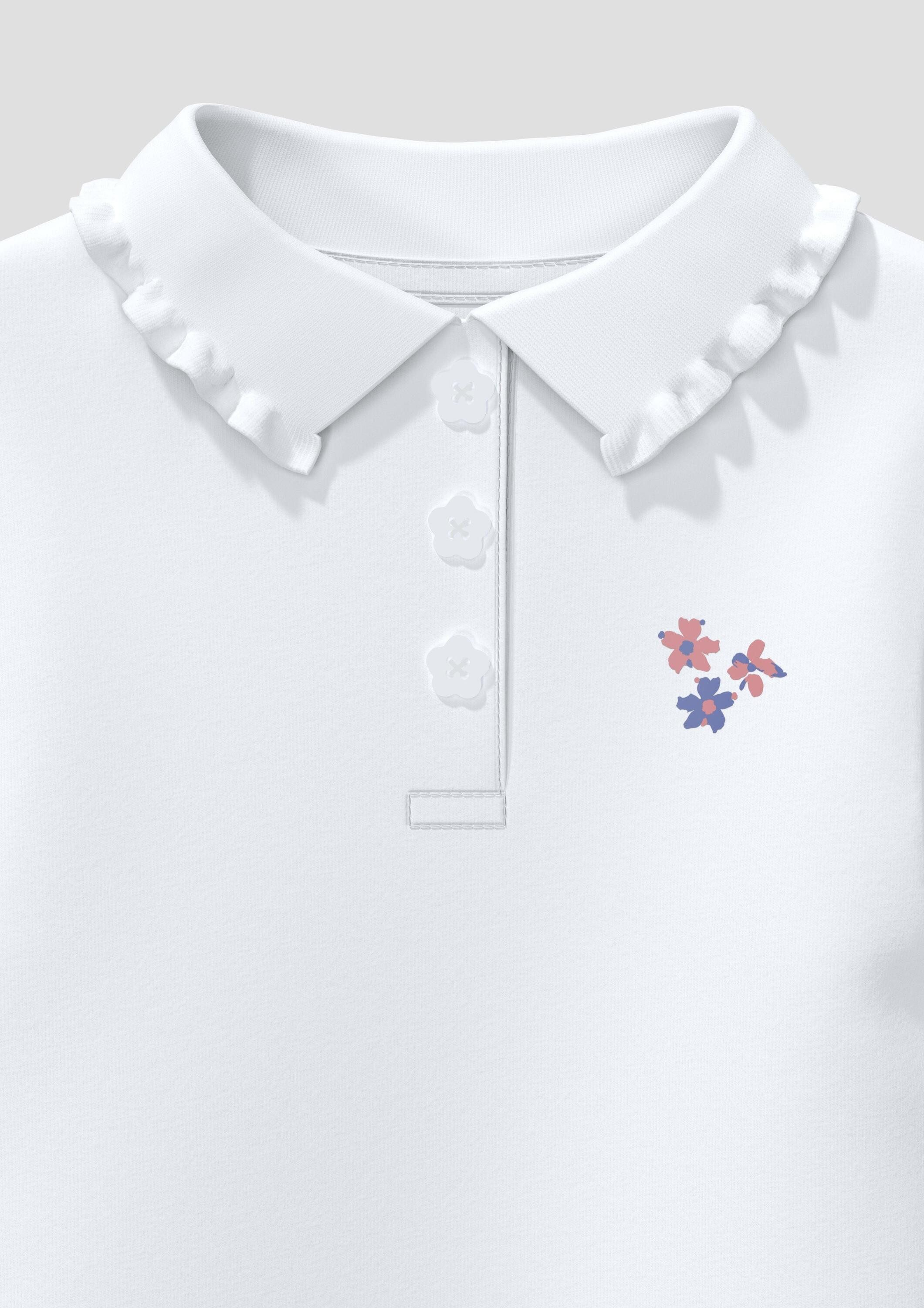 s.Oliver Shirtbody T-Shirt Body Body mit gerüschtem Polokragen