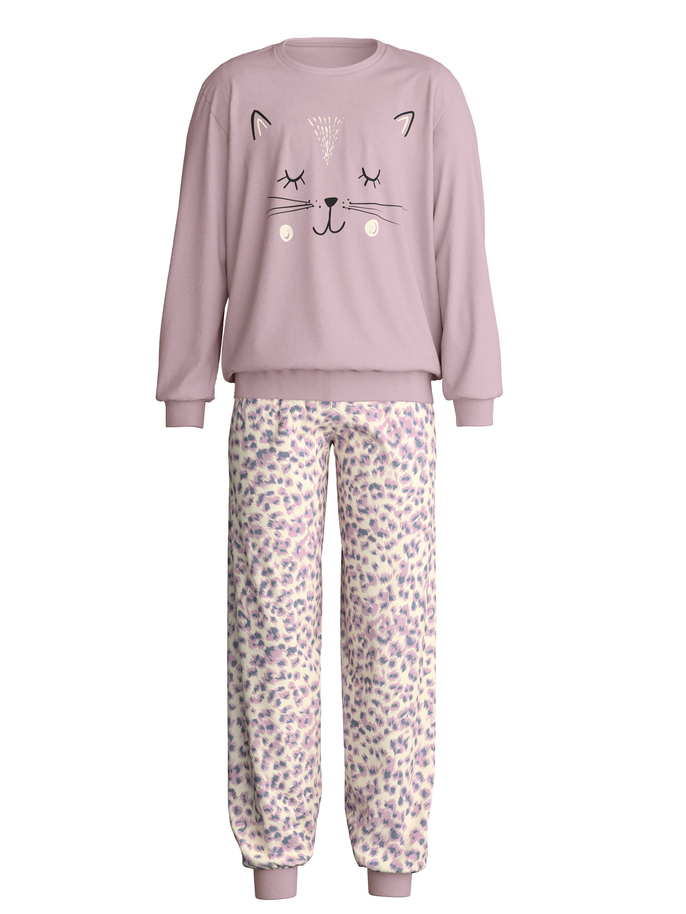 CALIDA Pyjama Cat Kinder (2 tlg) weich, bequem mit Bündchen