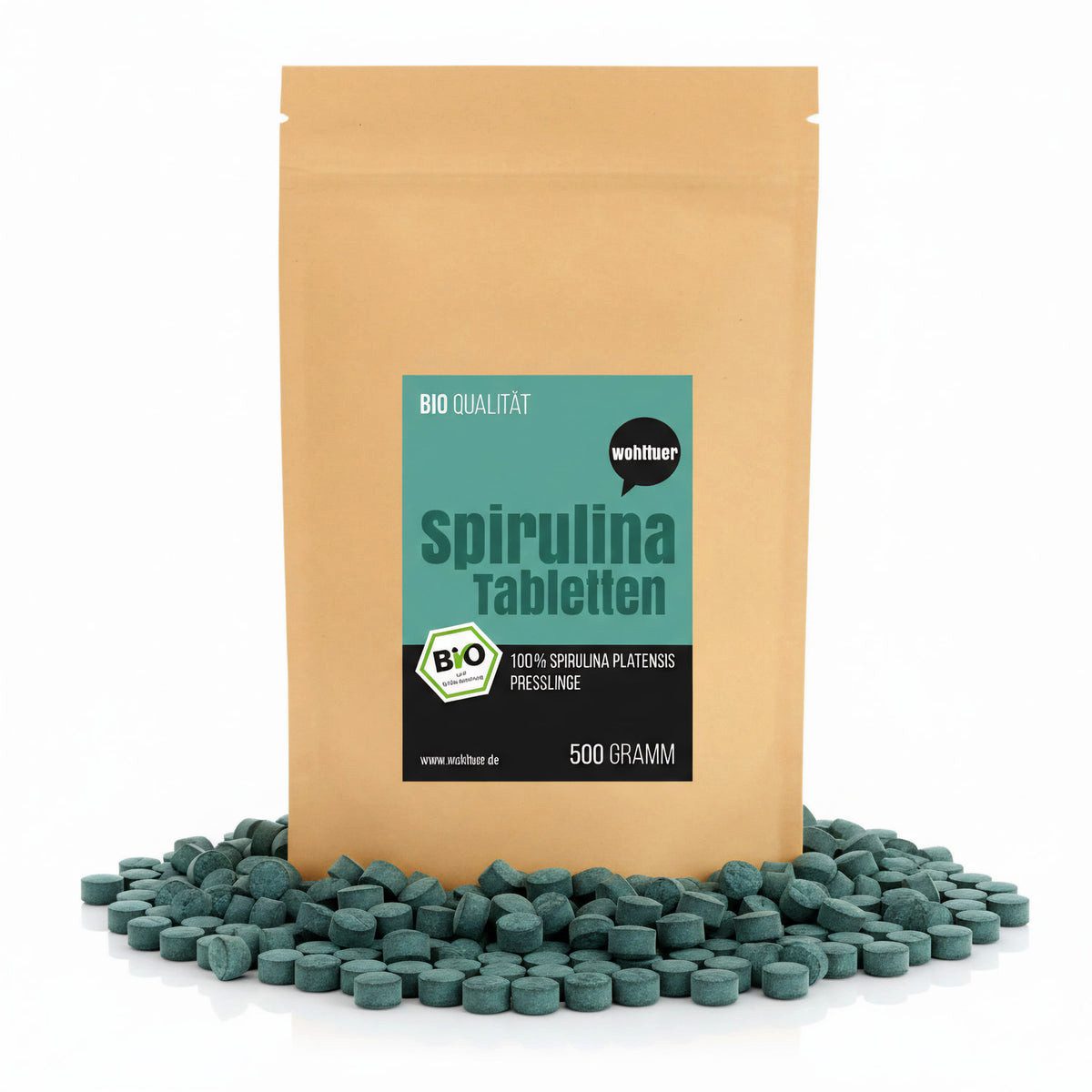 WOH Wohltuer Bio Spirulina Tabletten Tablette, 1 er 500 g