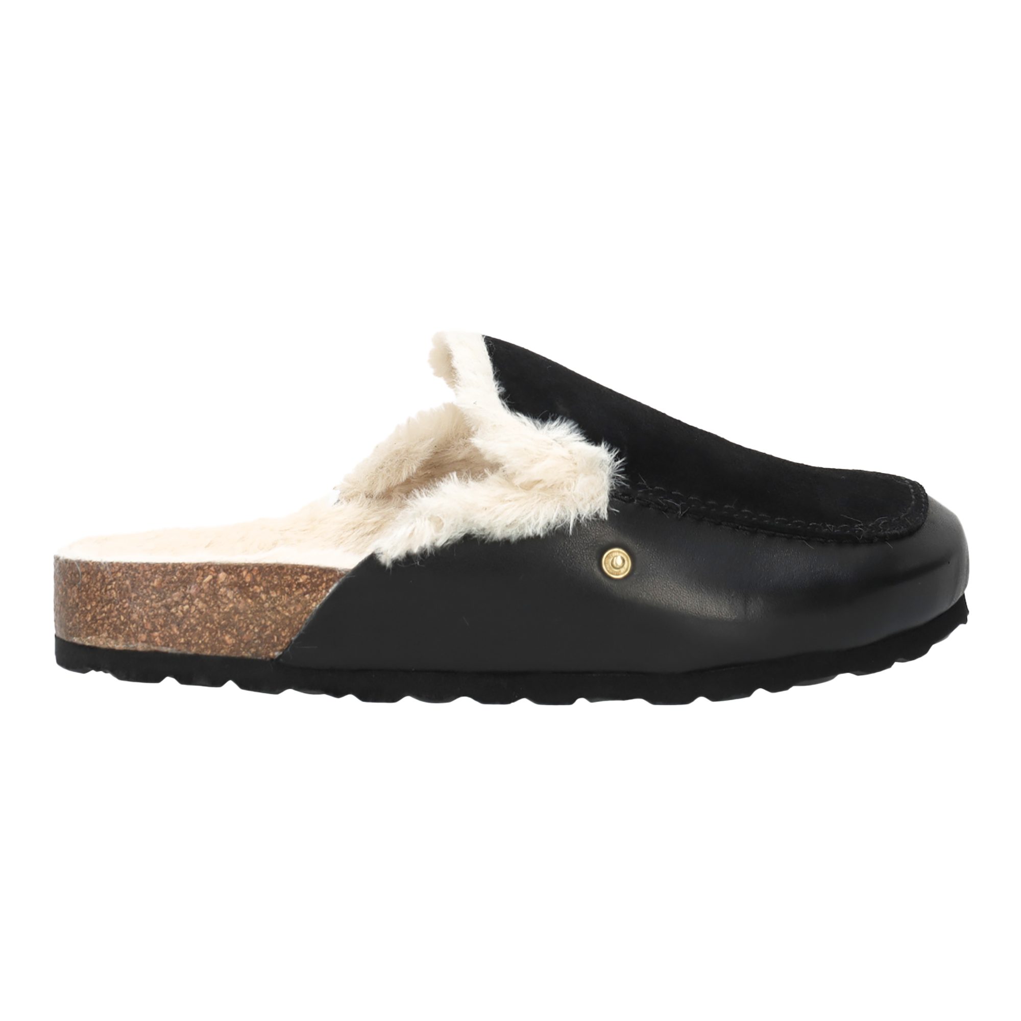 Hey Marly Hey Marly HM33-0009 CLOAFER FUR, Sandaletten, Schwarz, Damen Sandalette