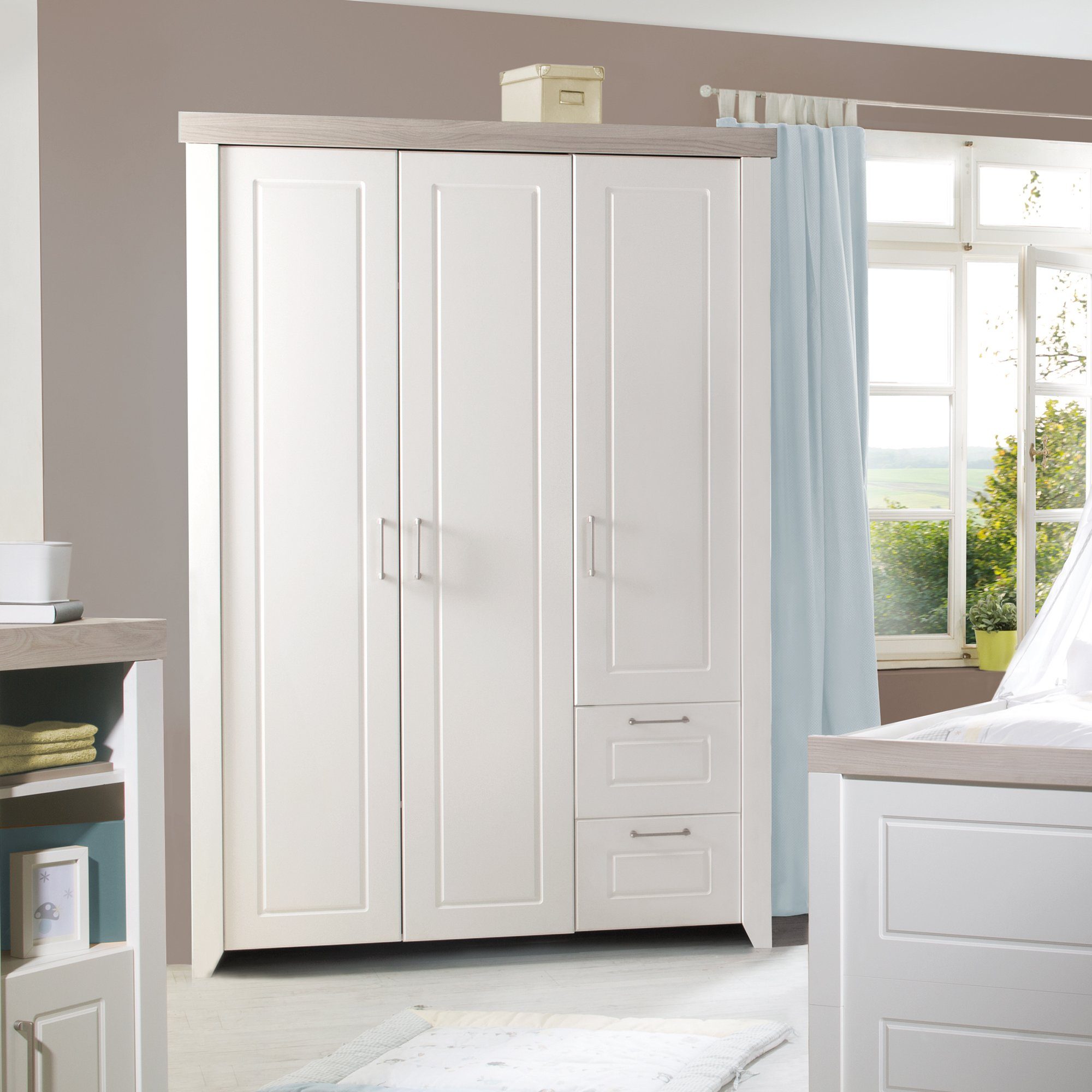 roba® Kleiderschrank Felicia Schrank für Kinderzimmer - Soft Close - Holzdekor