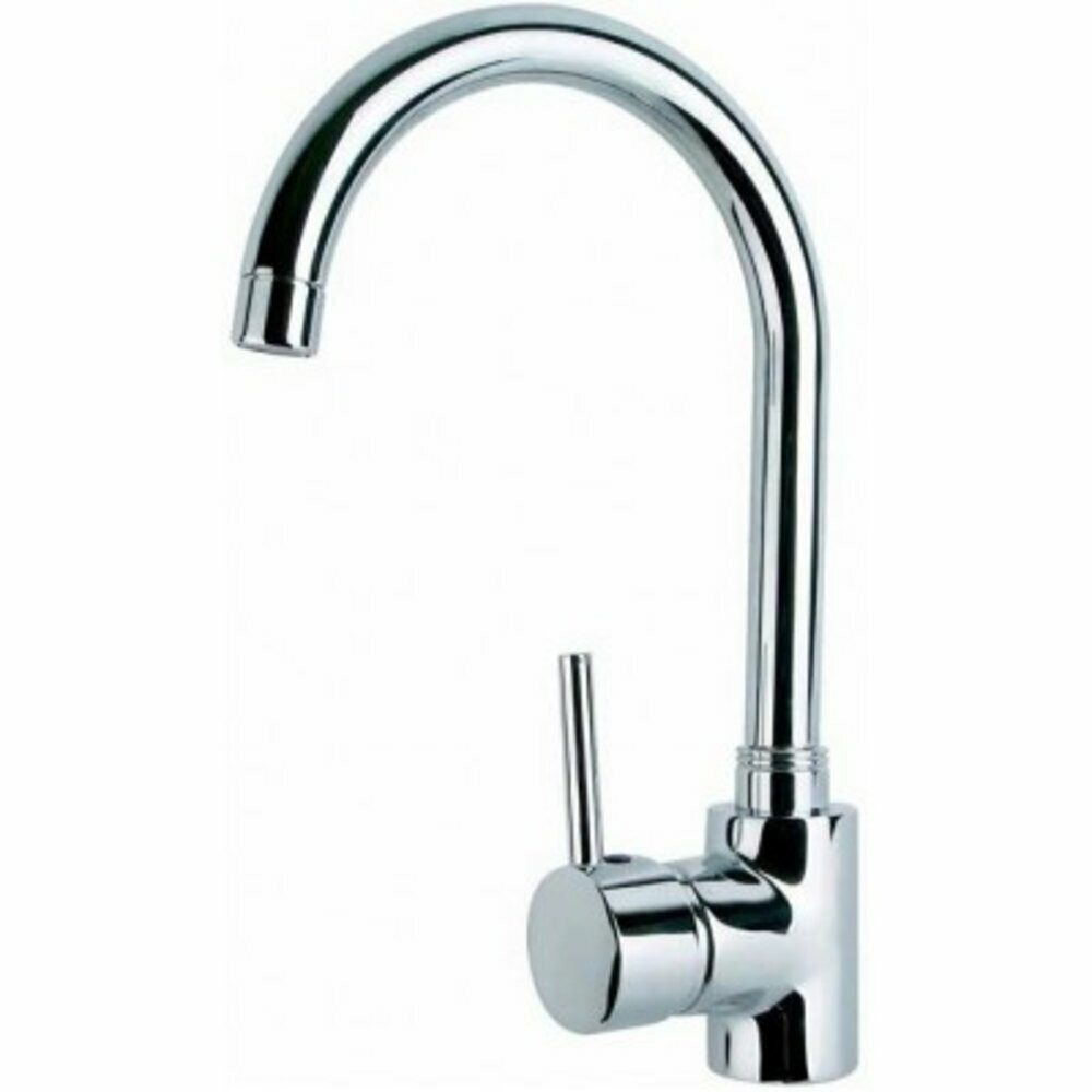 Faizee Möbel Edelstahlspüle Edelstahlspüle Ø 42 cm + Genial Armatur Küchenspüle inkl. Siphon-Set, Rund mit Armatur