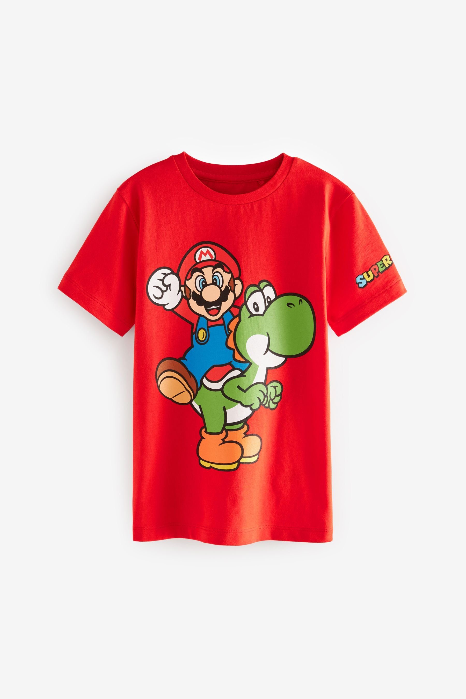 Next T-Shirt Lizenziertes Gaming T-Shirt (1-tlg) Mario And Yoshi Red