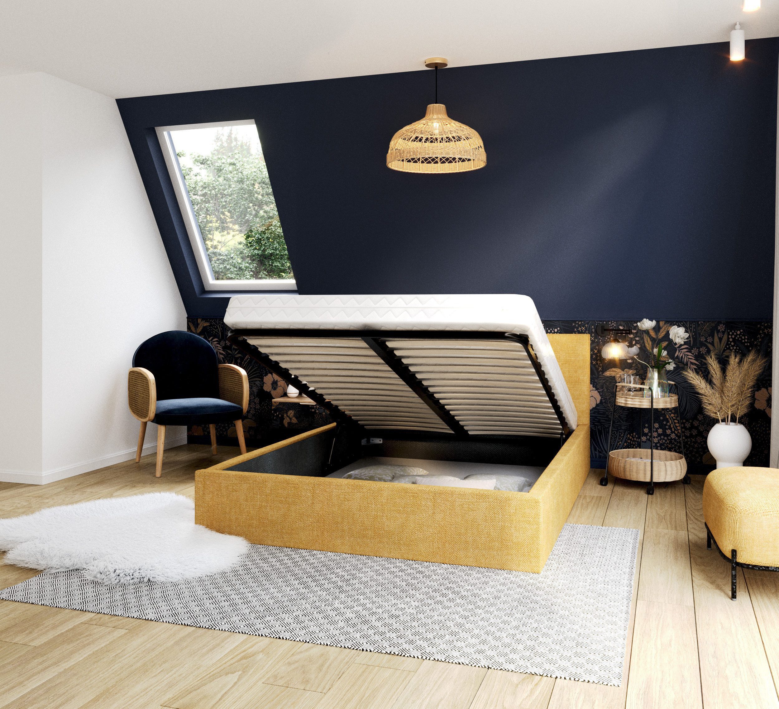 FDM Polsterbett Bettrahmen Bettgestell 90x200, 120x200, günstig online kaufen