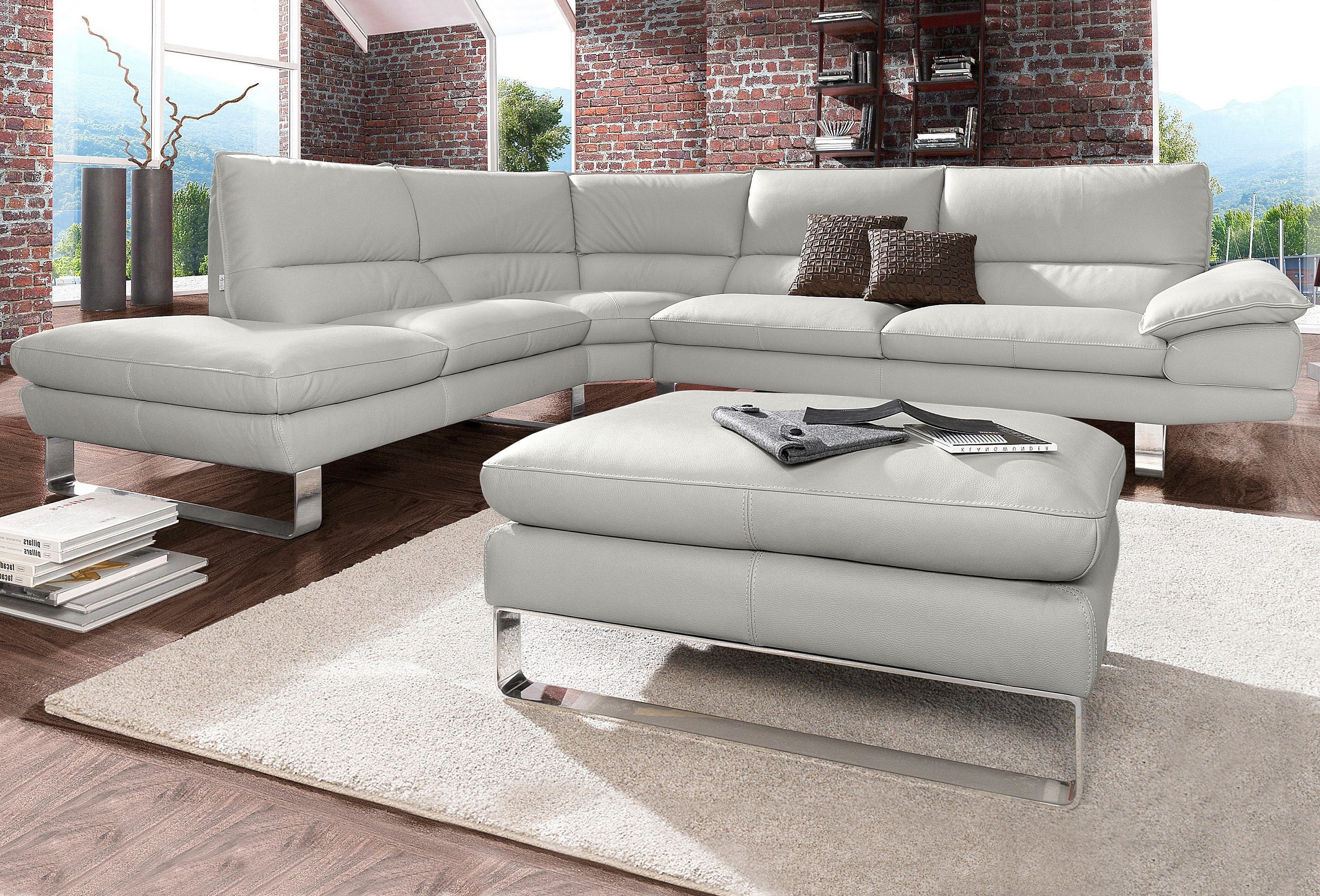 CALIA ITALIA Ecksofa Dave, italienisches Designsofa mit erstklassigem Sitzkomfort, L-Form, mit tollen Lederbezügen