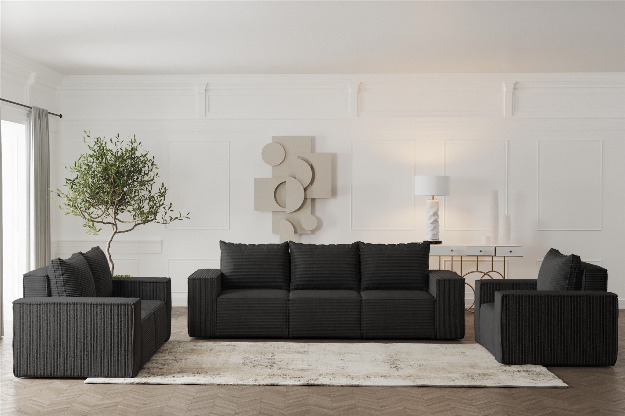 Fun Möbel Polstergarnitur Sofa-Set Designersofa ESTELLE günstig online kaufen
