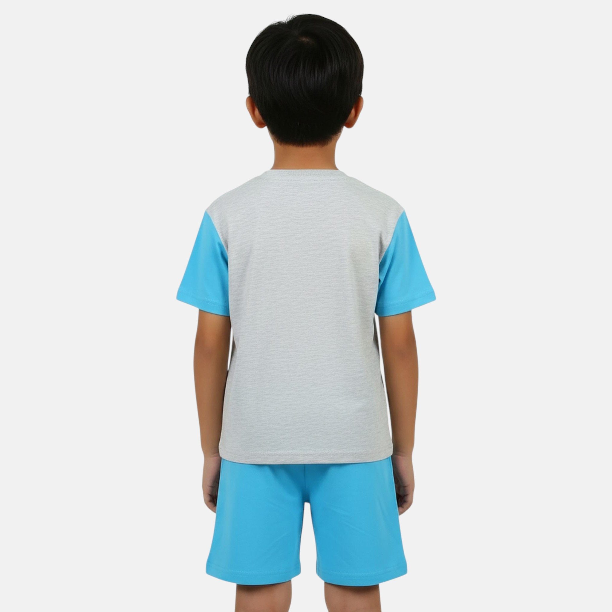 Lilo & Stitch Shirt & Shorts Lilo & Stitch Kinder Sommer-Set T-Shirt Shorts Blau Beige 3-8J (Set, Jungen Set Kurze Hose + T-Shirt Frühling + Sommer) Sommerset für Jungen Shorts kurze Hose + T-Shirt