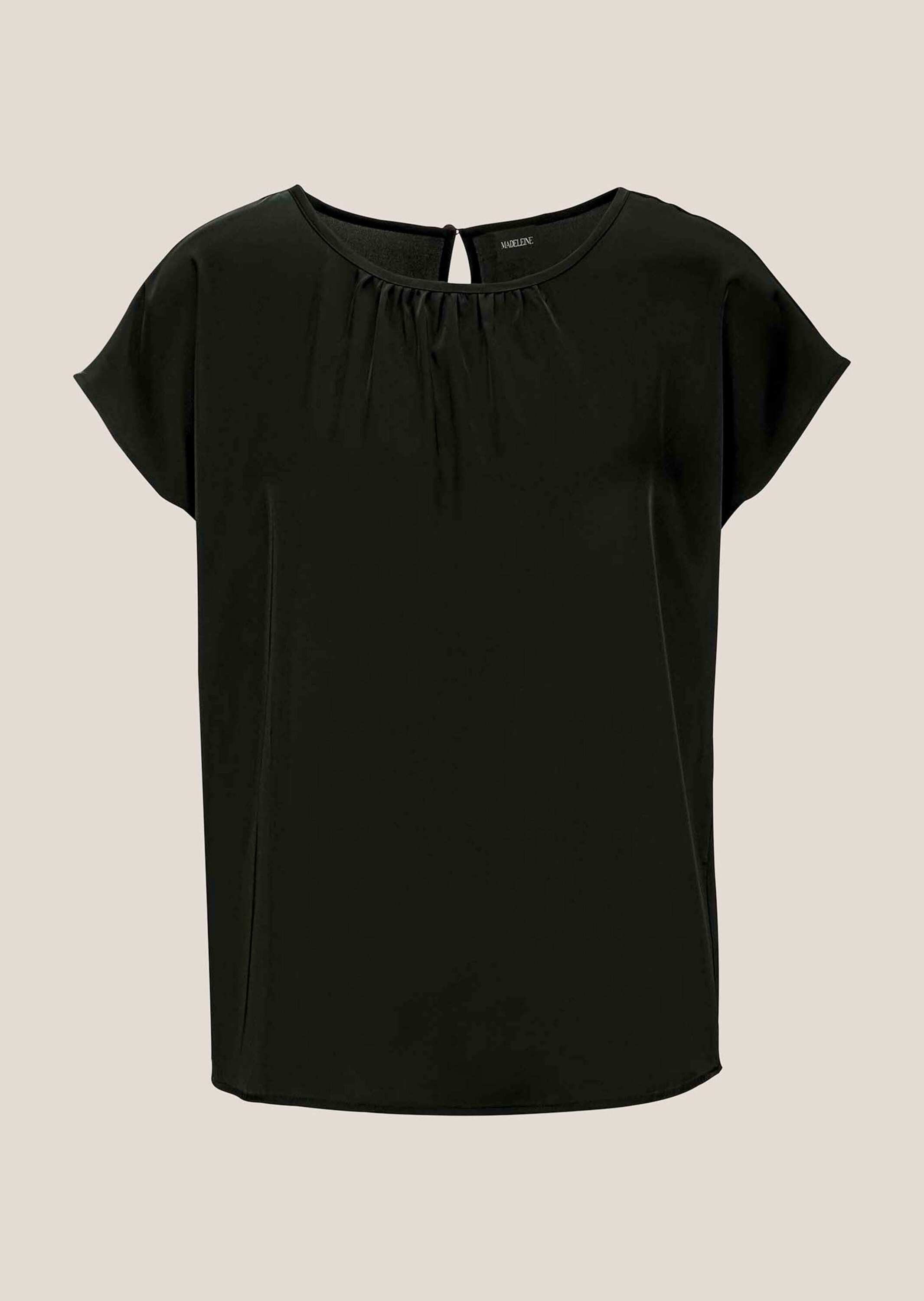 Shirtbluse Elegante Satinbluse in A-Linie