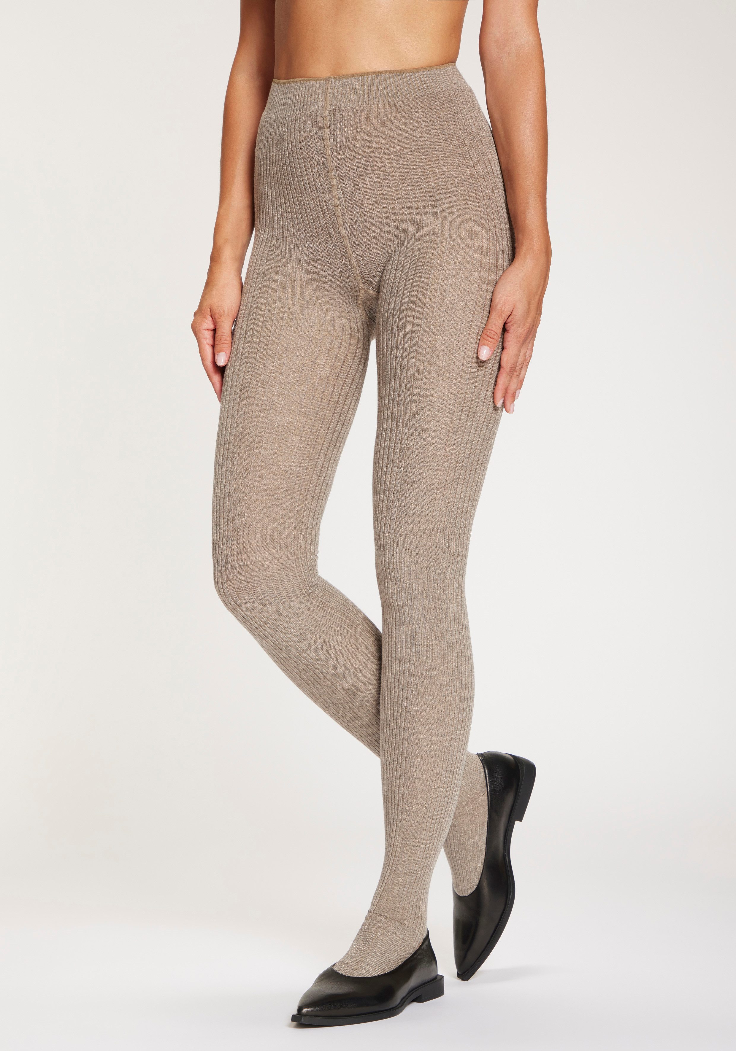 Copenhagen Studios Strickstrumpfhose (1 St) mit echter Ferse, gerippt