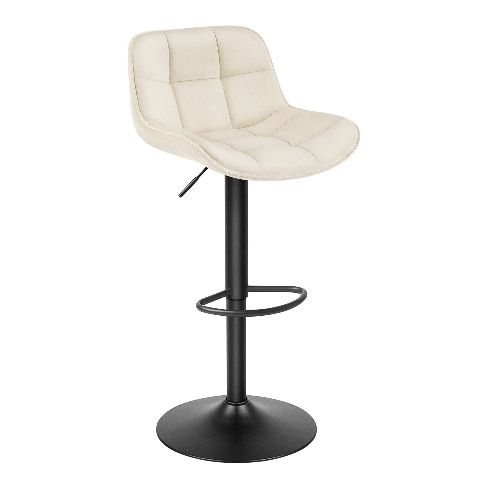 EUGAD Barhocker (1 St), Samtbezug höhenverstellbar 360° drehbar aus Metall günstig online kaufen