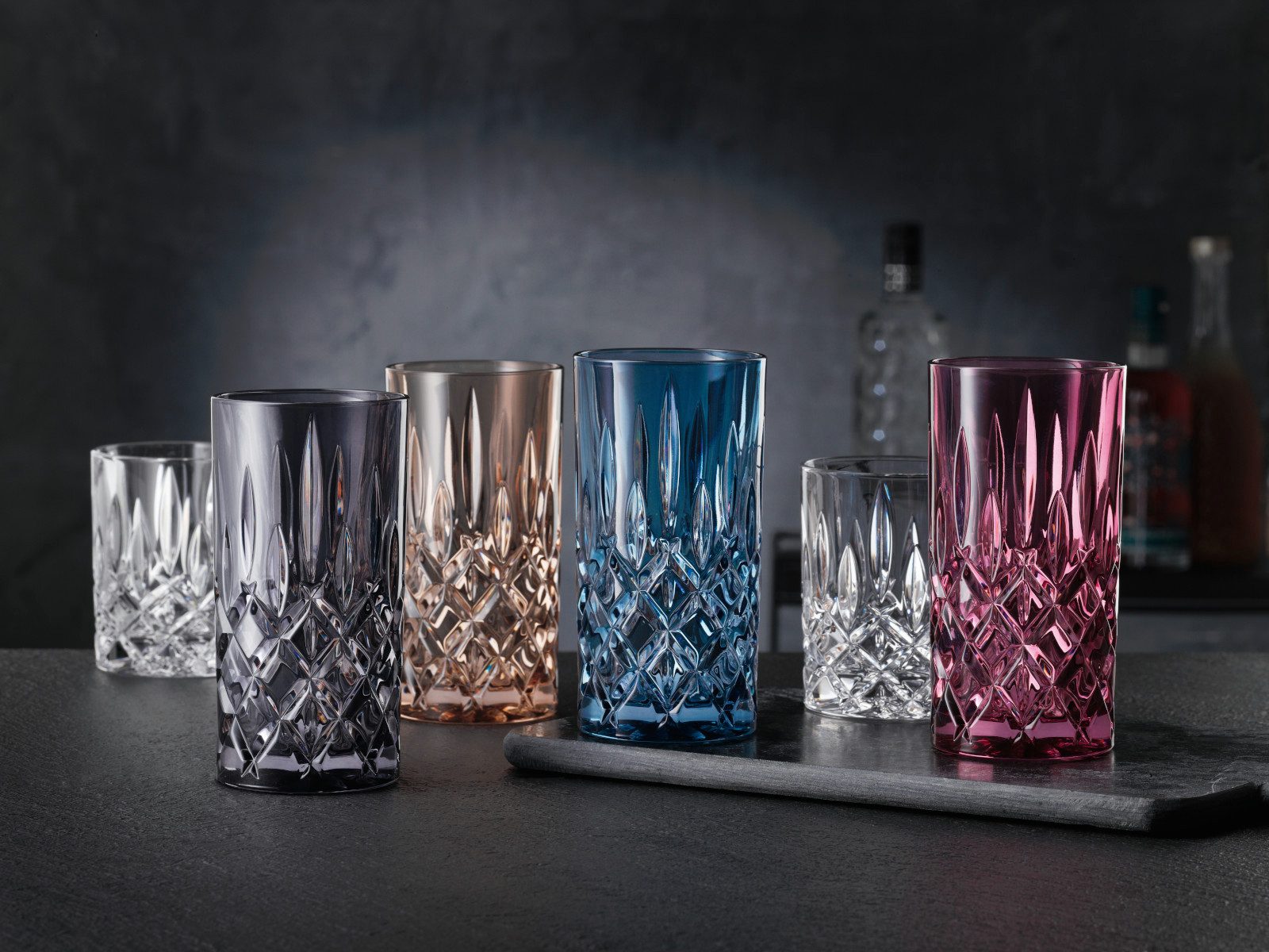 Nachtmann Gläser-Set Noblesse Longdrink Vintage blue Set 2tlg, Kristallglas, Longdrink VINTAGE BLUE SET/2 617/91 Noblesse UK/3