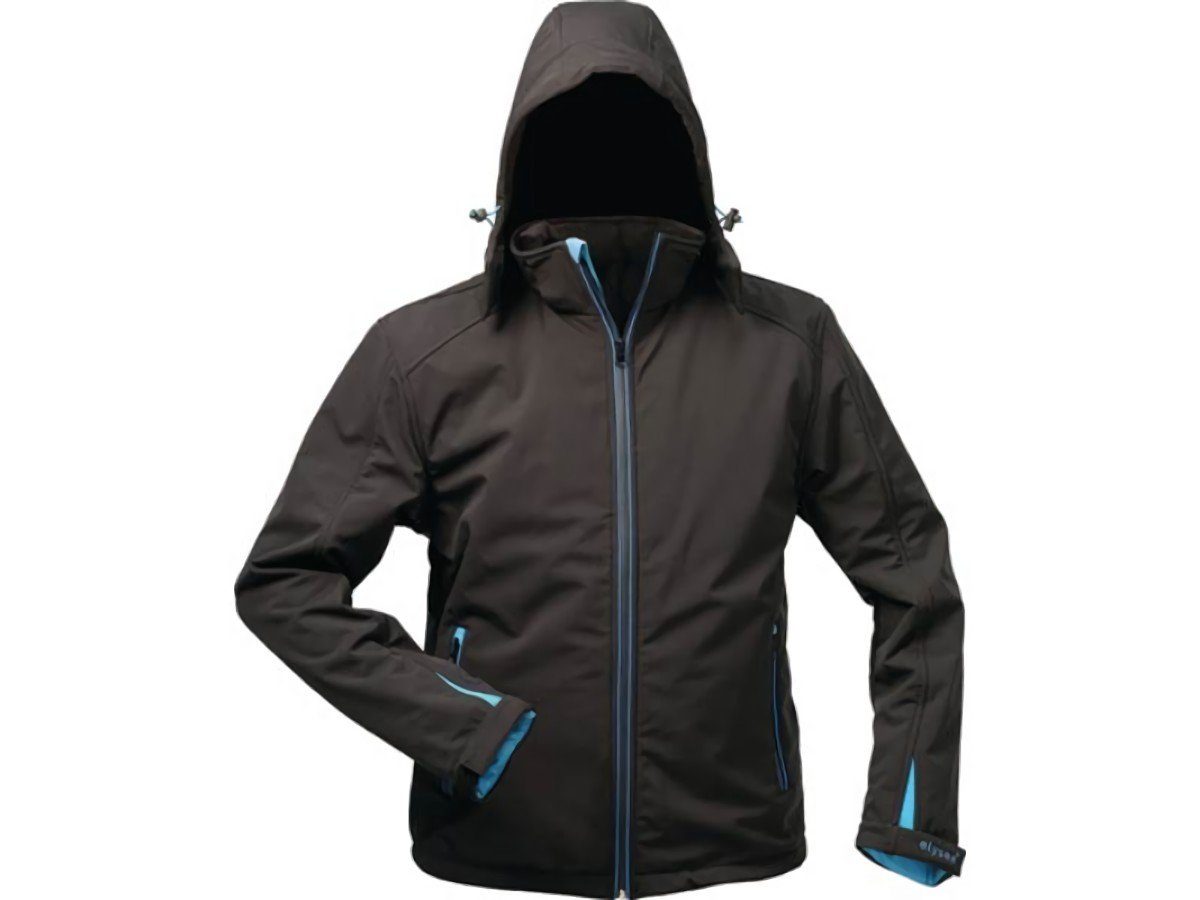 Elysee Schutzjacke URANOS, Elysee, Softshell-Jacke mit Kapuze Softshell-Material ist wind- und wasserdicht sowie hoch atmungsaktiv durch 3-Lagenlaminat 3M Thinsulate Wattierung alle Reißverschlüsse sind wasserdicht Softshell-Material ist elastisch