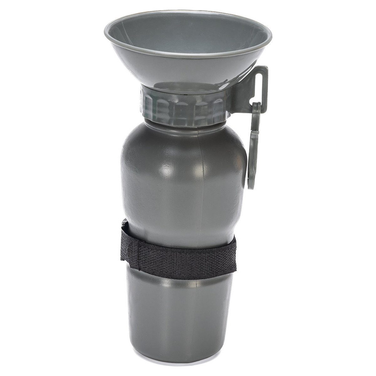 Beeztees Wasserspender Trinkflasche Nia aus Kunststoff grau