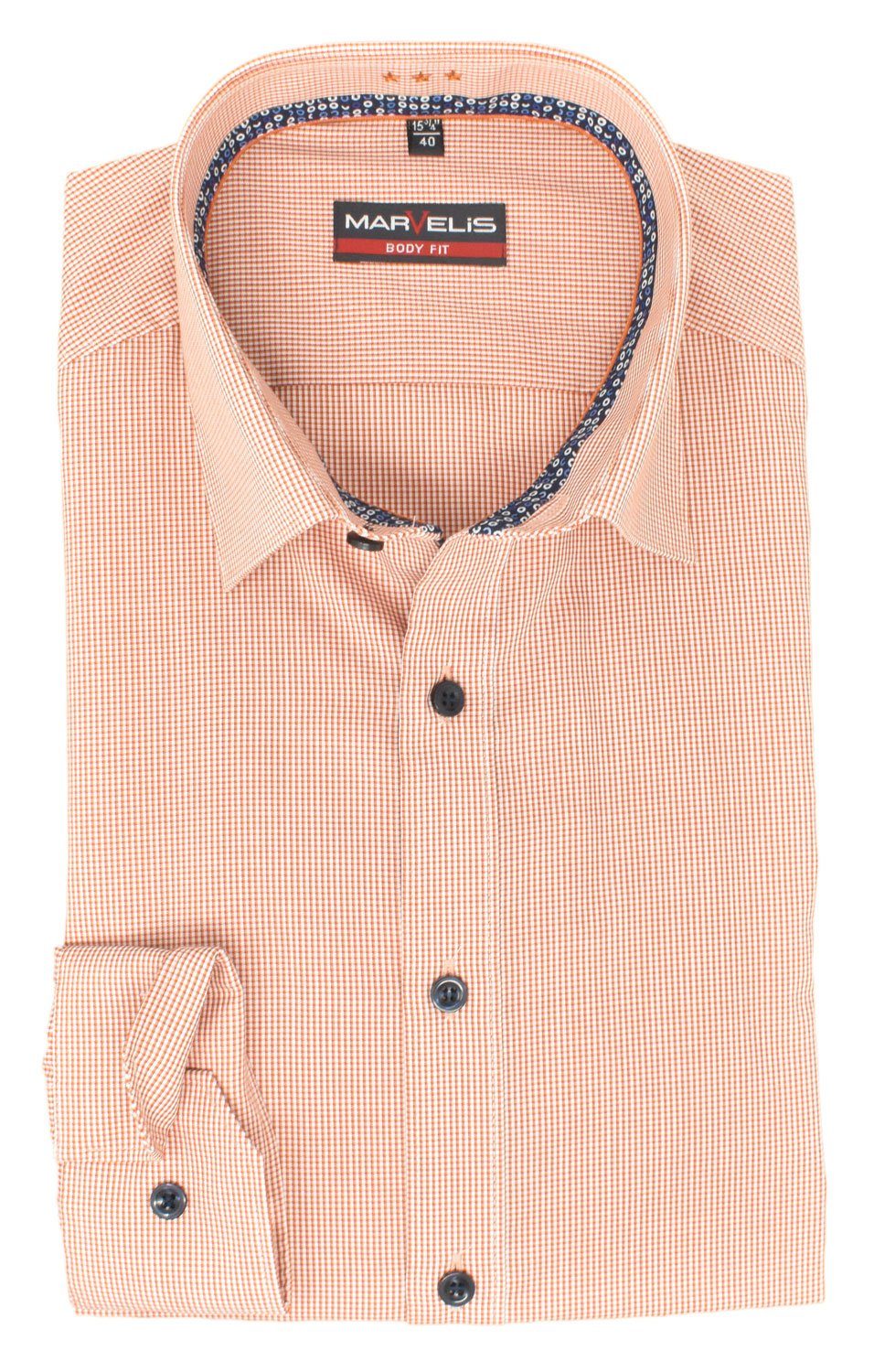 MARVELIS Businesshemd BODY FIT - Businesshemd enge, stark taillierte Schnittführung