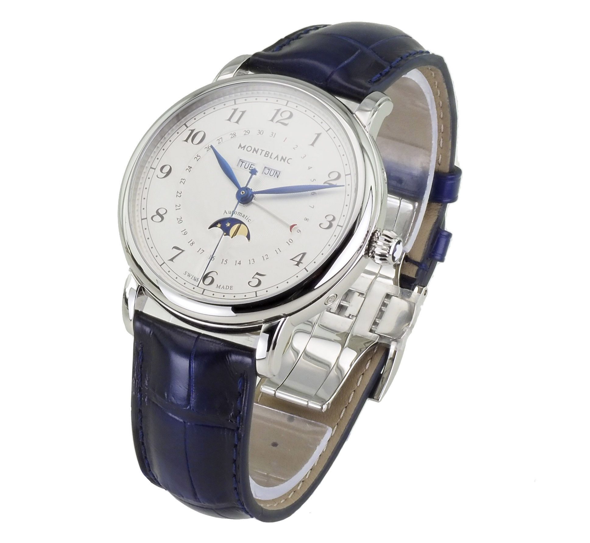 MONTBLANC Automatikuhr Herren Uhr Legacy MB118516 / 7474 42 mm Ø Moonphase Star Legacy, Moonphase,Datumsanzeige 1 - 31, Wochentag- und Monatsanzeige