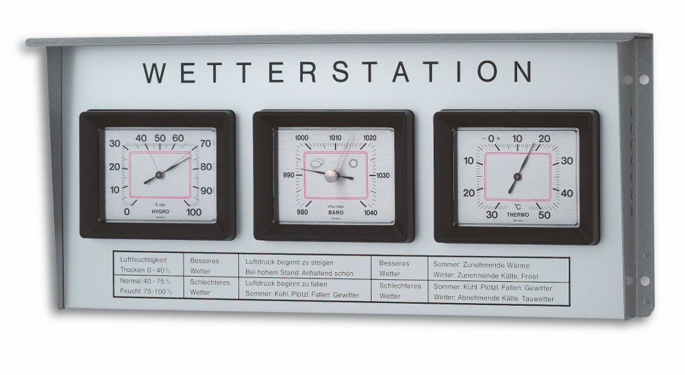 Wetterstation Domatic Aussenwetterstation TFA 20.2019 Alu-Hammerschlag
