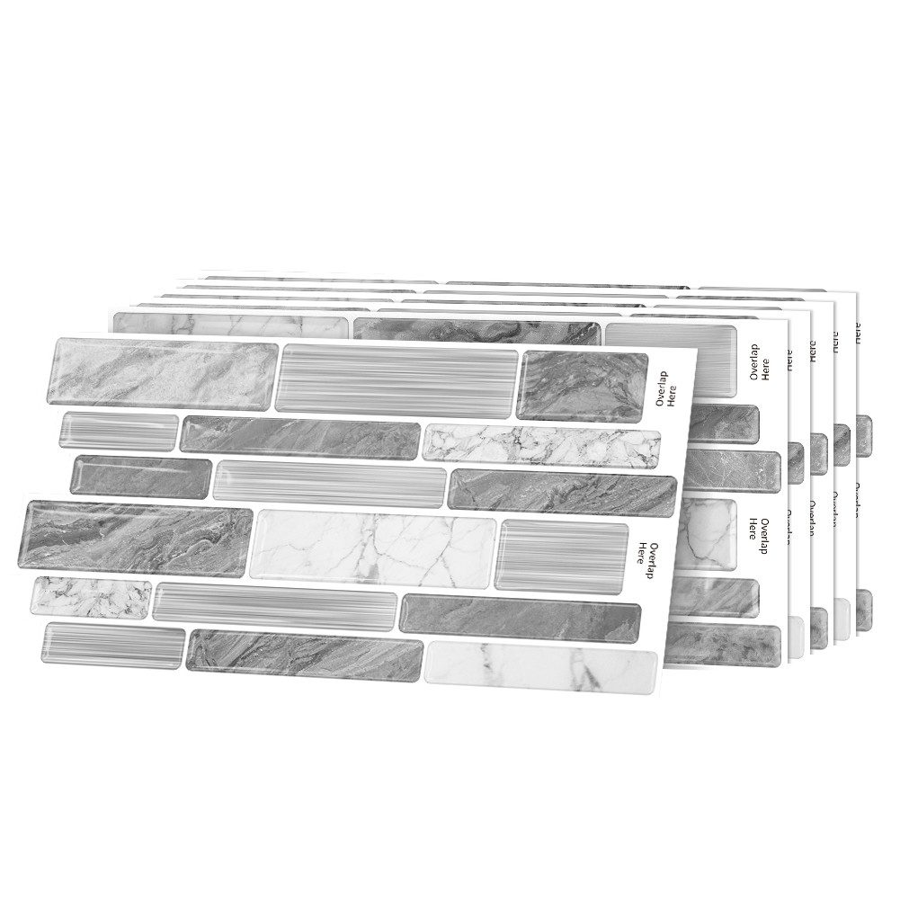 FANNOU Wandpaneel Selbstklebend, 20 Stück 24,6x12 cm Ultraleicht PVC Wandverkleidung, 0,03 qm, Wandaufkleber 3D Ziegeloptik Tapete für die DIY-Inneneinrichtung