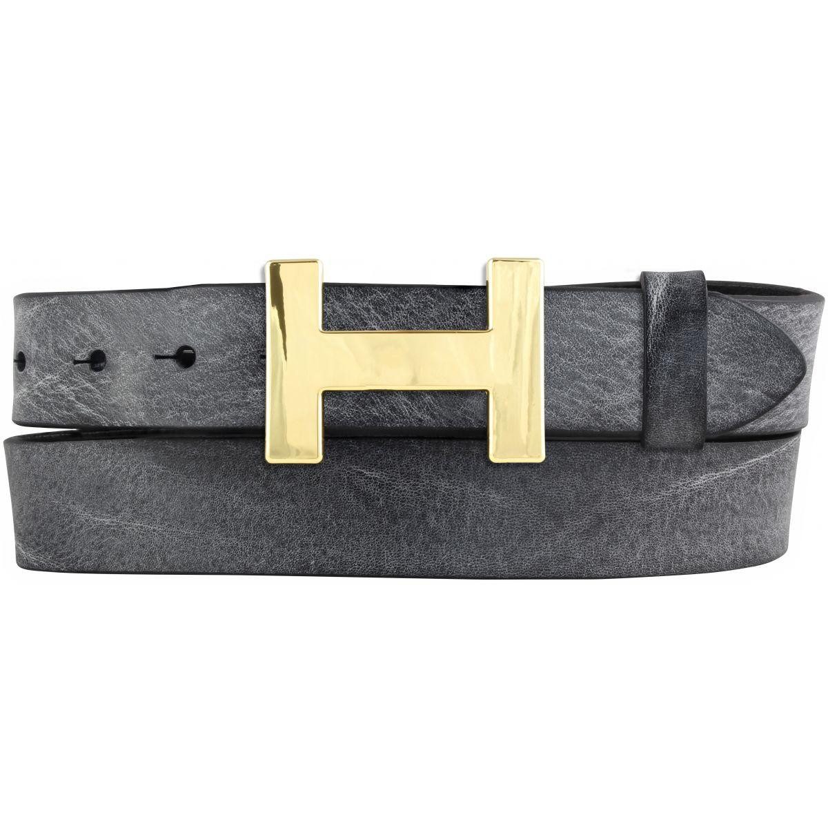 Ledergürtel Damen-Gürtel HERMINE aus weichem Vollrindleder Vintage-Look 3 cm, Led