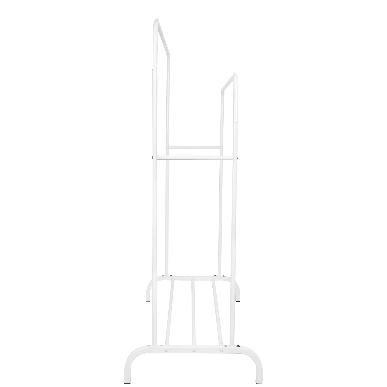 JEOBEST Kleiderständer Garderobenständer,Kleiderstange,Freistehender Doppelruten Kleiderbügel, mit 2 Kleiderstangen, 1 Ablage, bis 40kg belastbar