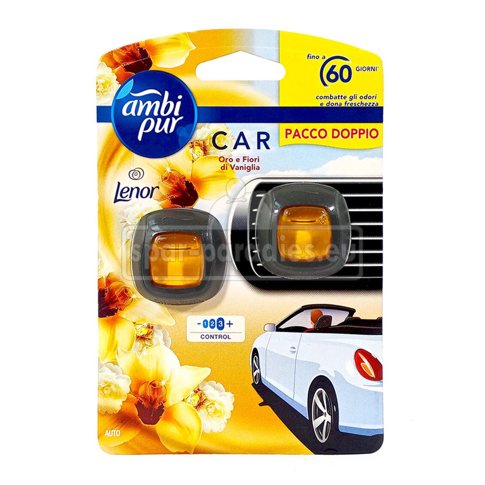 ambi pur Raumduft Ambi Pur Car Lufterfrischer Gold & Vanilleblüten Duo-Pack, 2 x 2 ml