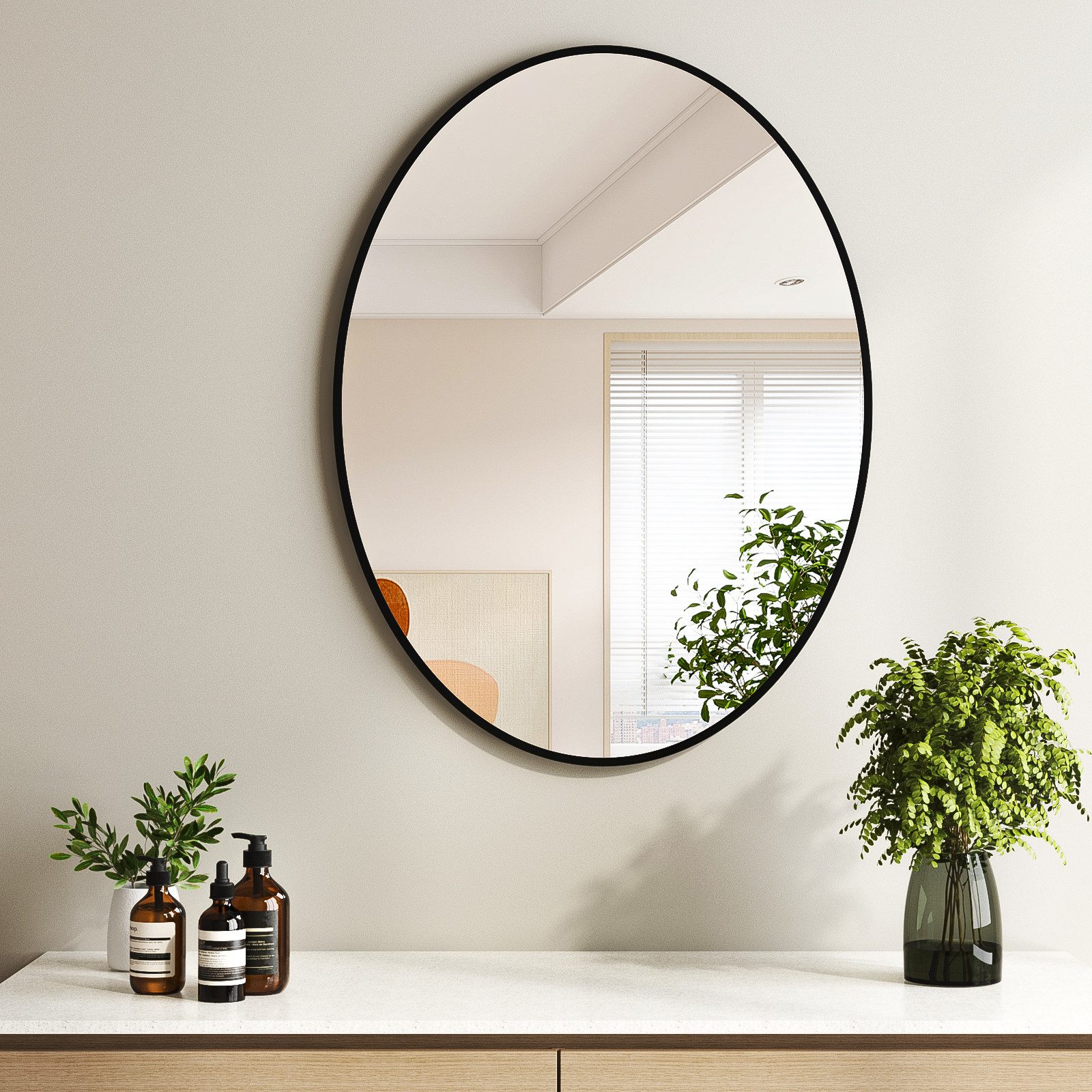 Hopibath Spiegel Oval für Garderobe Flur günstig online kaufen