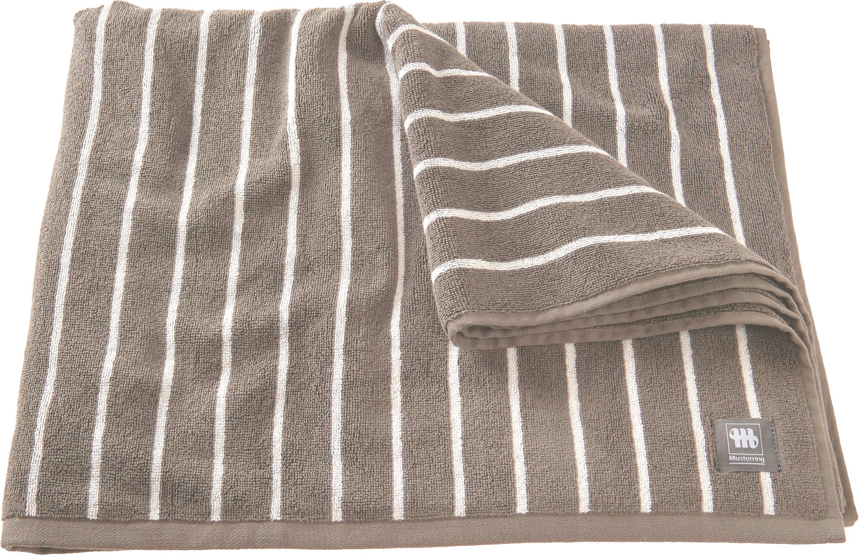 Musterring Badetuch Needlestripe, Jacquard (1-St), hautschmeichelnd, super weich