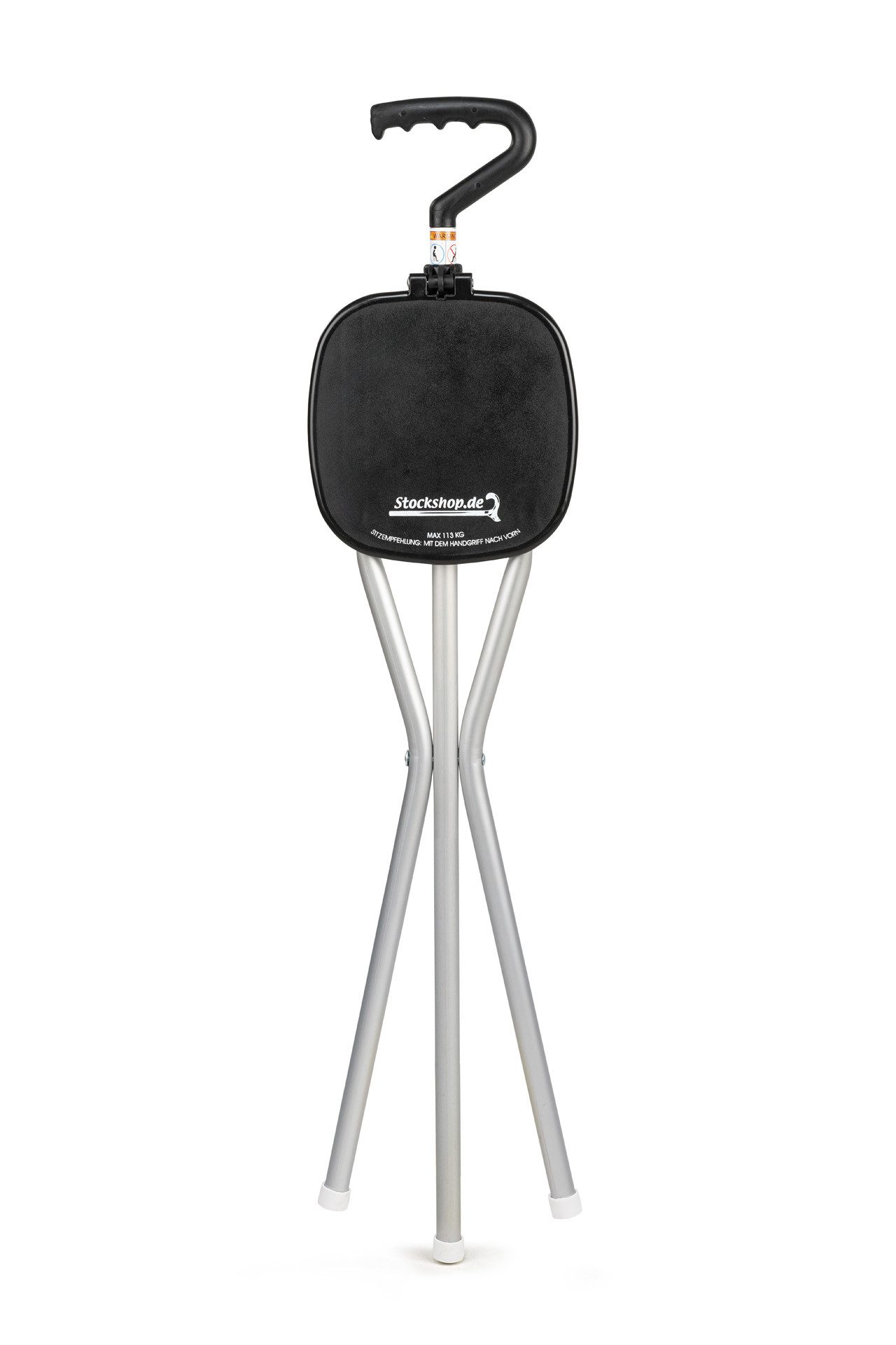 Stockshop Gehstock Sitzstock Sportseat, Fritzgriff, Sitzhöhe 54 cm, Gehhöhe 87 cm