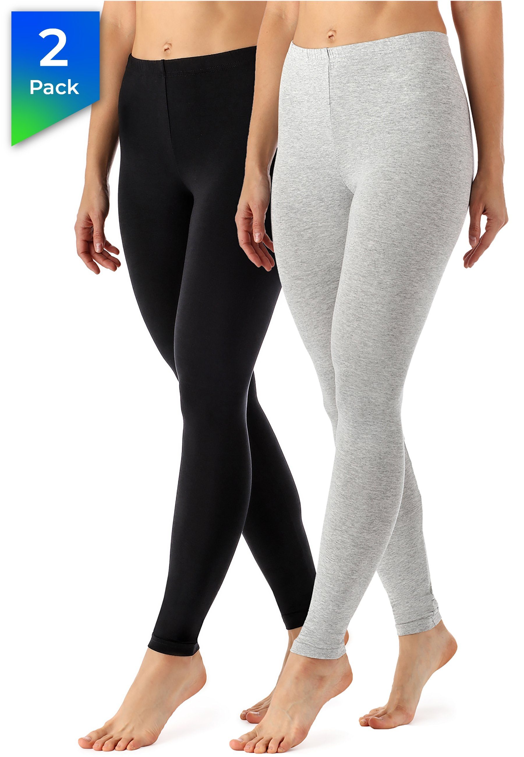 Merry Style Leggings Damen Viskose Hose mit weitem Bein MS10-143 (2-tlg) elastischer Bund, atmungsaktiv