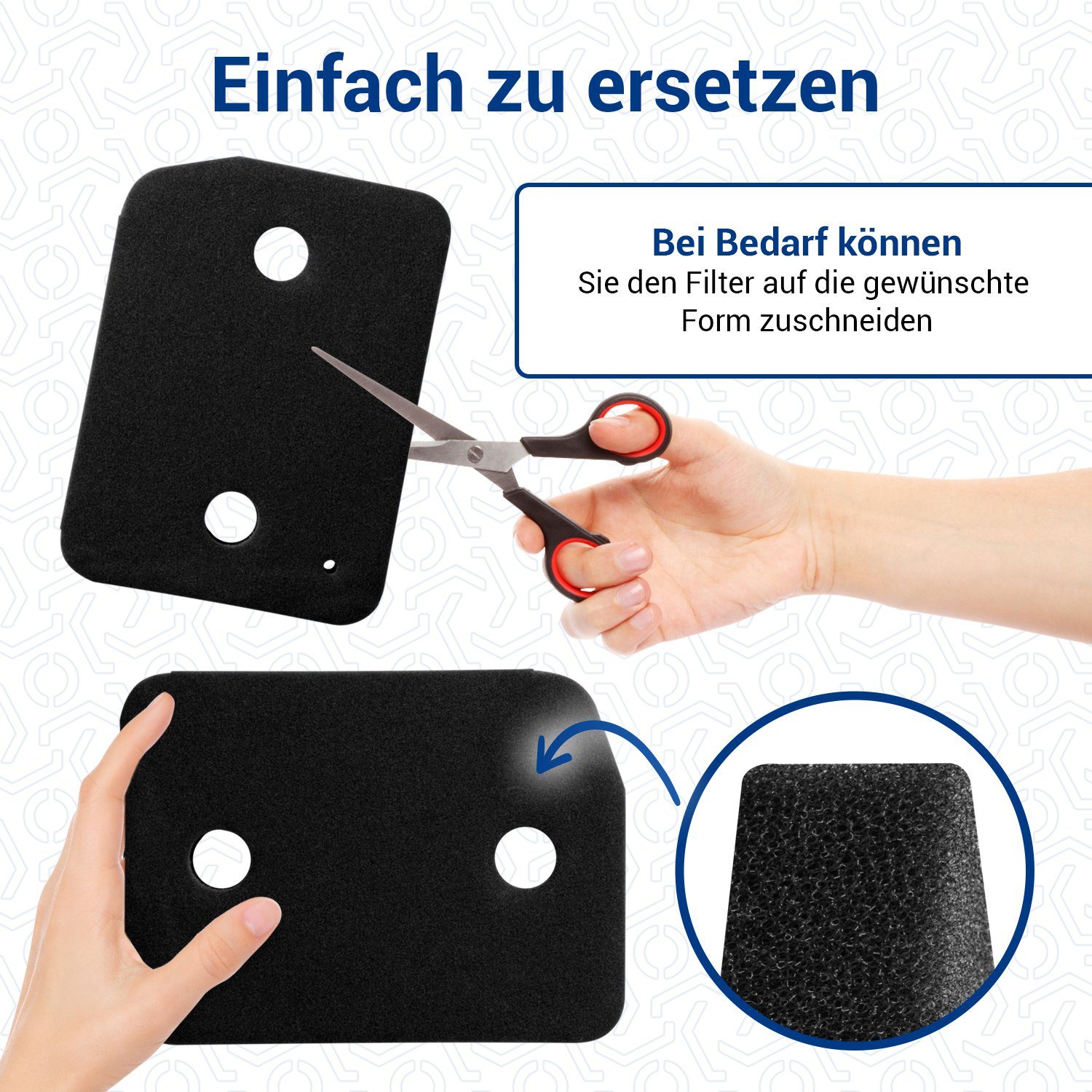 VIOKS Ersatzfilter Schaumfilter Sockelfilter Ersatz für Miele 9164761, Zubehör für Wärmetauscher in Kondenstrockner, 207 x 155 x 30 mm – Bild 5 von 5