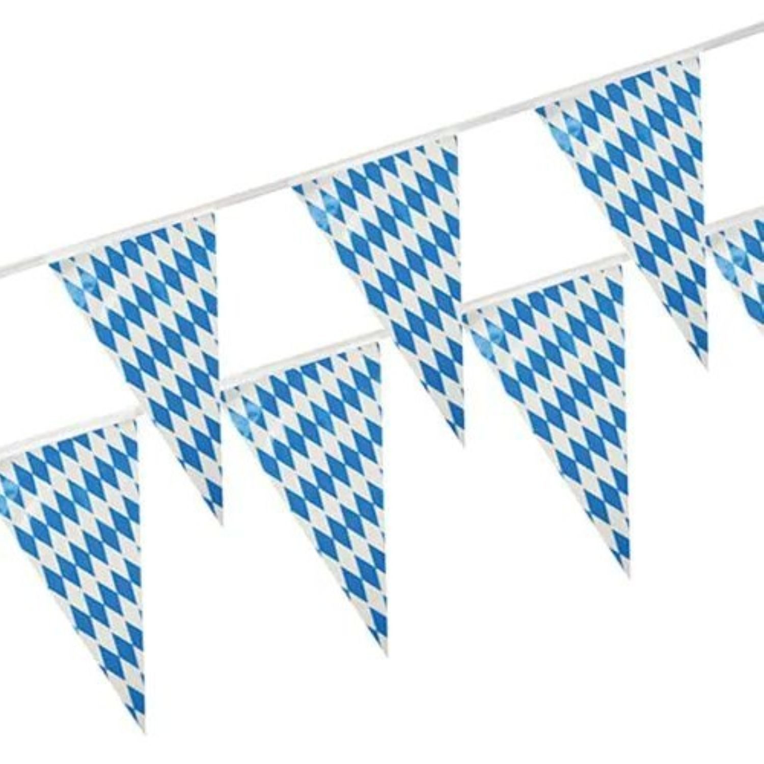 PAPSTAR GmbH Hängedekoration Wimpelkette 'Bayrisch Blau' 4 m, wetterfest