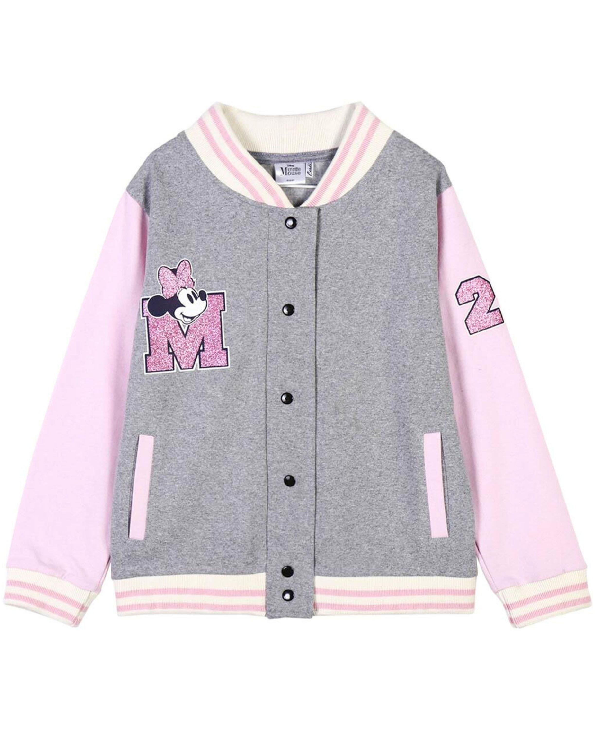 Cerdá Sweatjacke Minnie Maus Mädchen Collegejacke Größe 122-158 cm