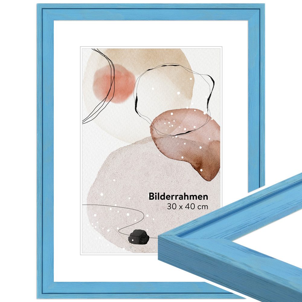 WANDStyle Bilderrahmen H120, Hellblau, gemasert, aus günstig online kaufen