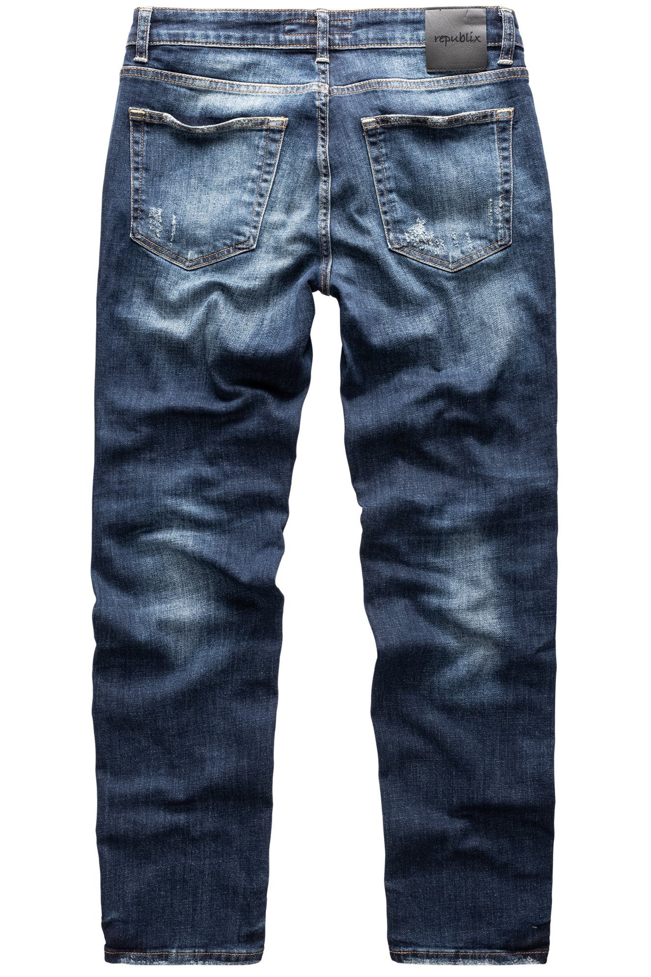 REPUBLIX Straight-Jeans CONNOR Herren Regular Fit Destroyed Jeans günstig online kaufen