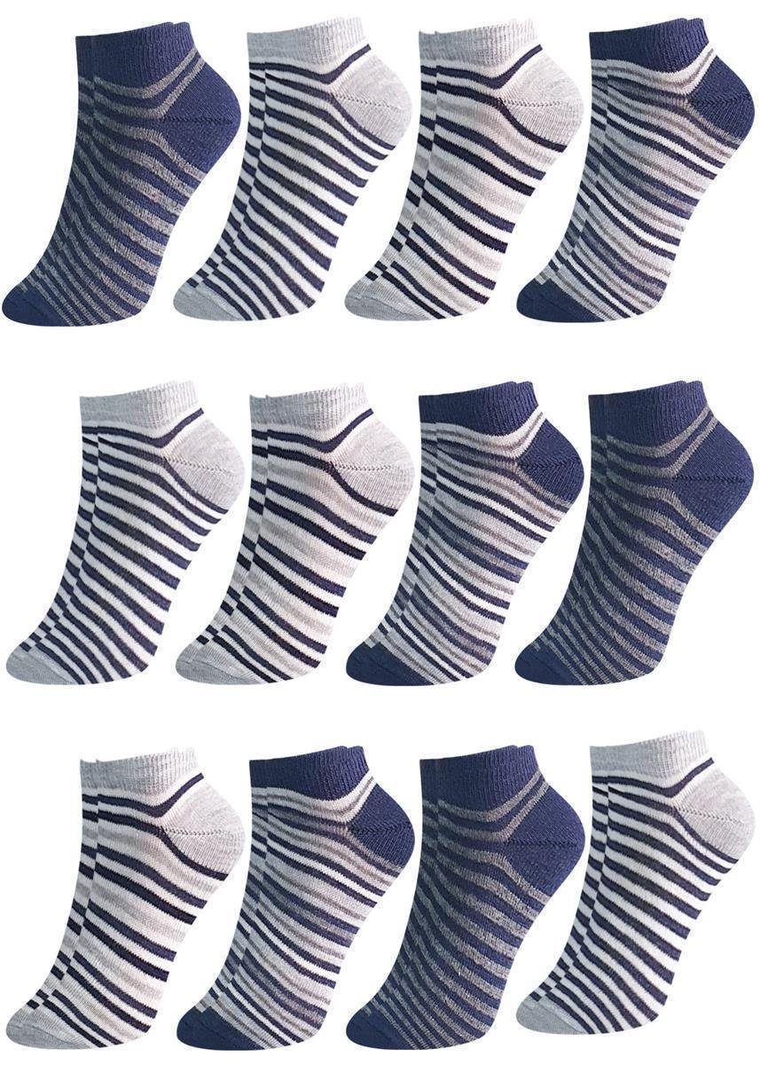 LOREZA Kurzsocken 12 Paar Jungen & Mädchen Kurzsocken - Basics - Mehrfarbig (Paar, 12-Paar, 12 Paar) 12-Paar