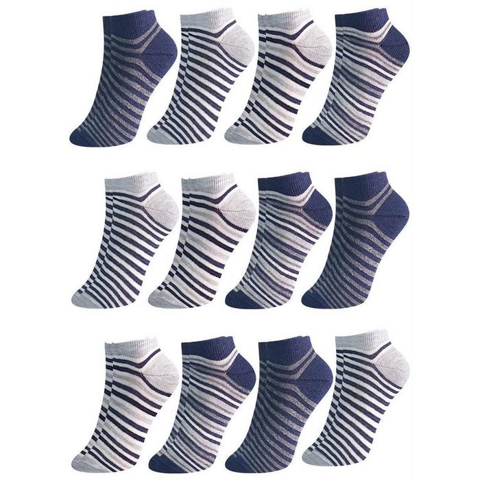 LOREZA Kurzsocken 12 Paar Jungen Uni Kurzsocken Socken Kindersocken (Paar 12-Paar) 12-Paar