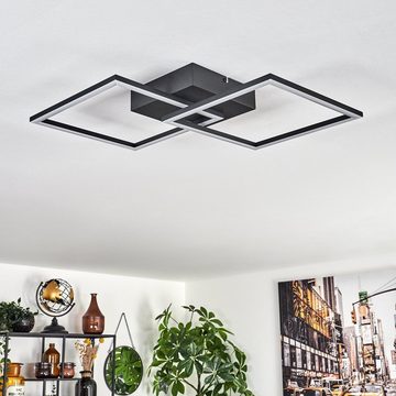 hofstein Deckenleuchte moderne Deckenlampe aus Metall/Kunststoff in Schwarz/Weiß, LED wechselbar, 3000 Kelvin, mit verstellbarem Schirm, Länge max. 74,5 cm, 20 Watt, 2250 Lumen