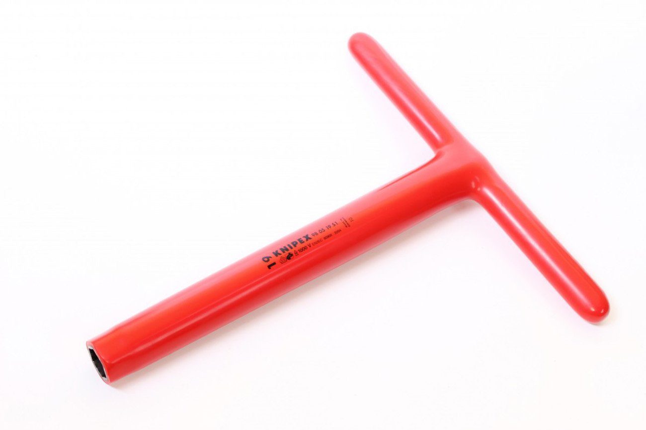 Knipex Steckschlüssel KNIPEX VDE Steckschlüssel 19 mm T-Griff 980519 Innensechskant 10…