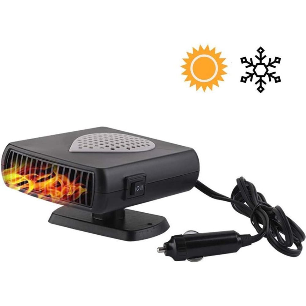 meeteu Heizlüfter 12V 200W Auto Heizung Luftheizung Scheibenheizung KFZ  Defroster, 200 W, mit 360° schwenkbarem Standfuß