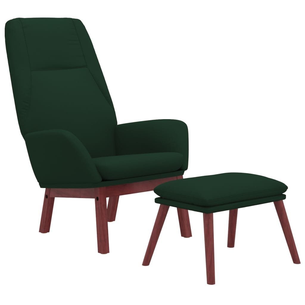 vidaXL Sessel Relaxsessel mit Hocker Dunkelgrün günstig online kaufen