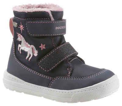 Dockers by Gerli Winterboots mit Einhorn-Stickerei, Dock-TEX